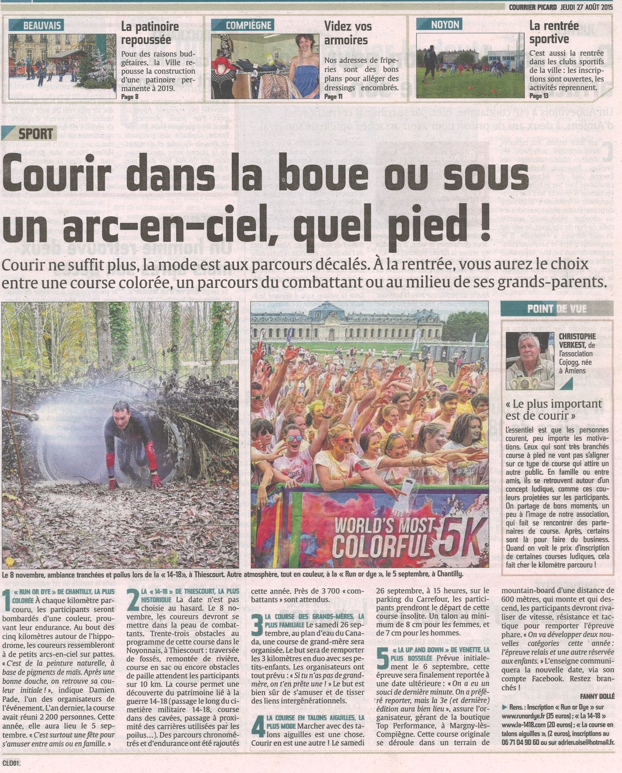 Article du Courrier Picard - 27 août 2015